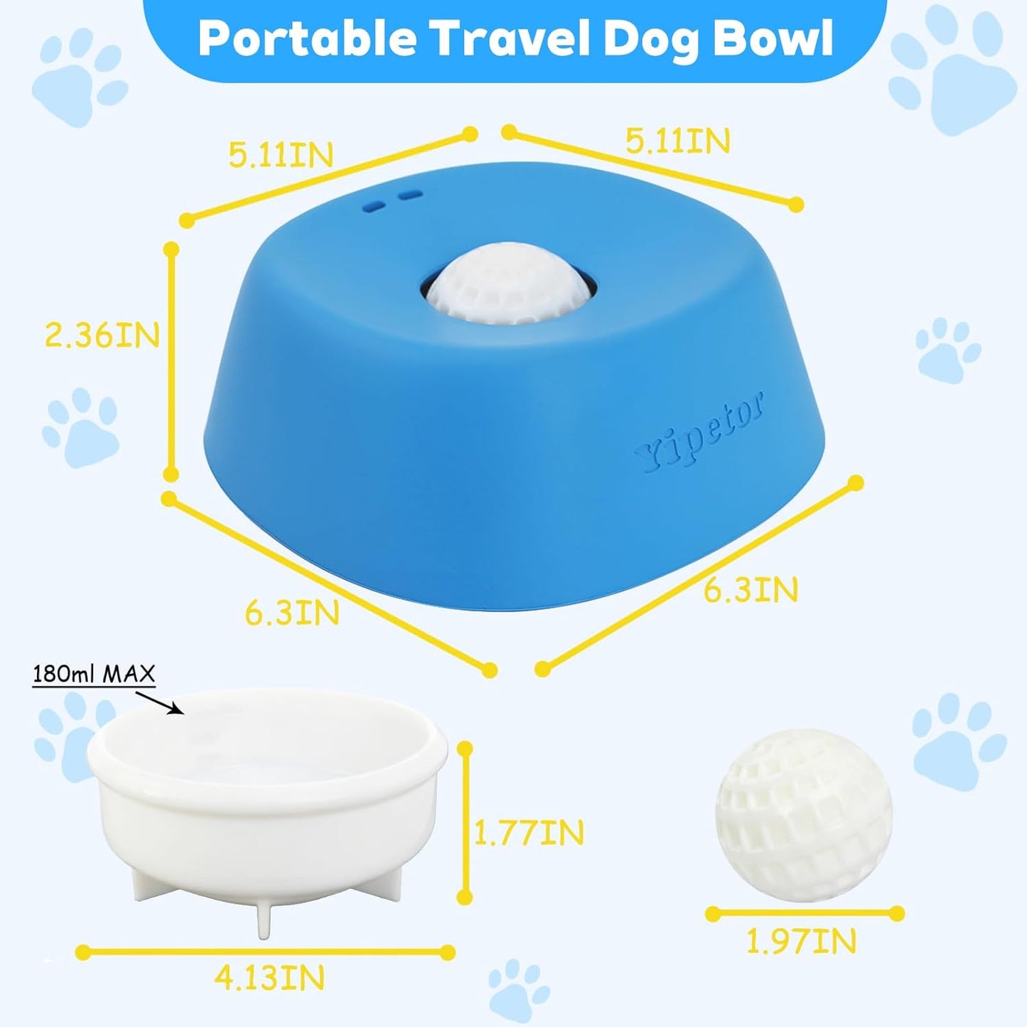 Yipetor Slow Feeder Dog Bowls for Liquid Treat