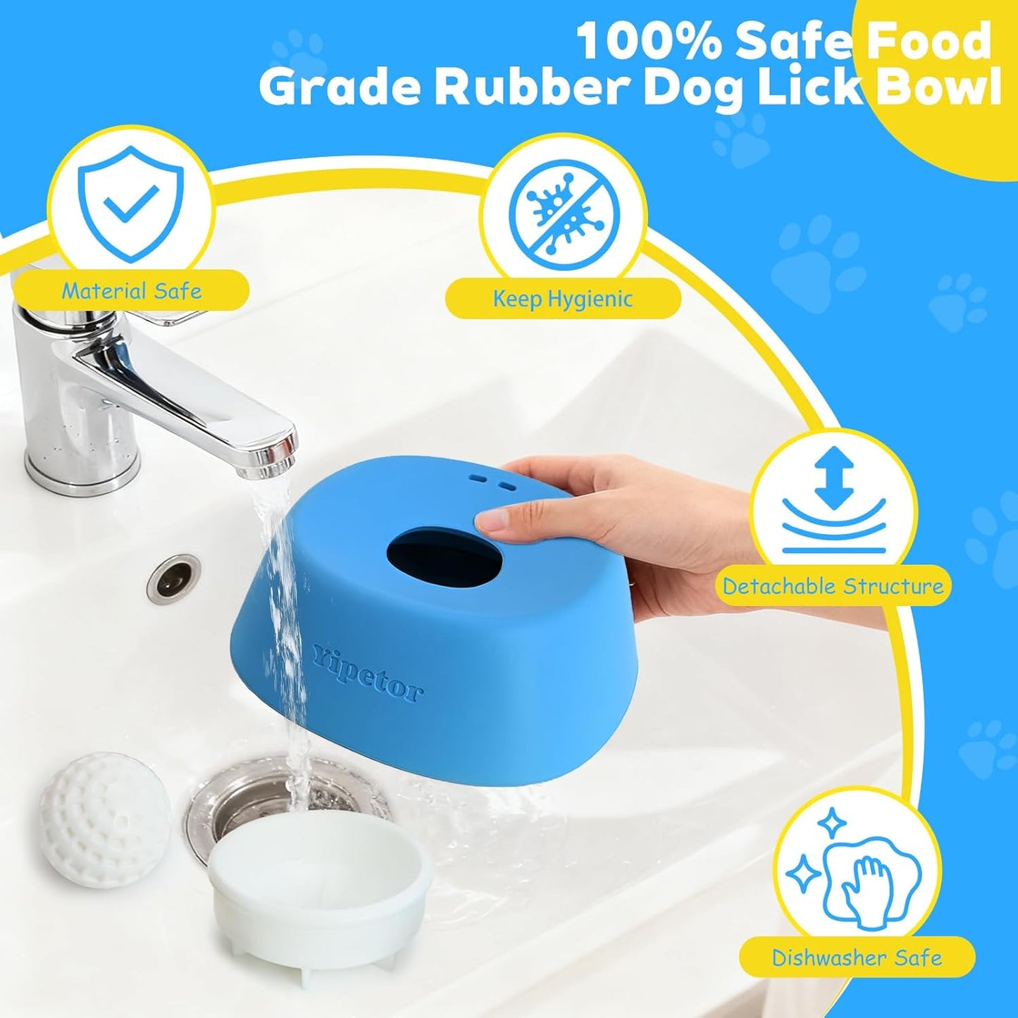 Yipetor Slow Feeder Dog Bowls for Liquid Treat