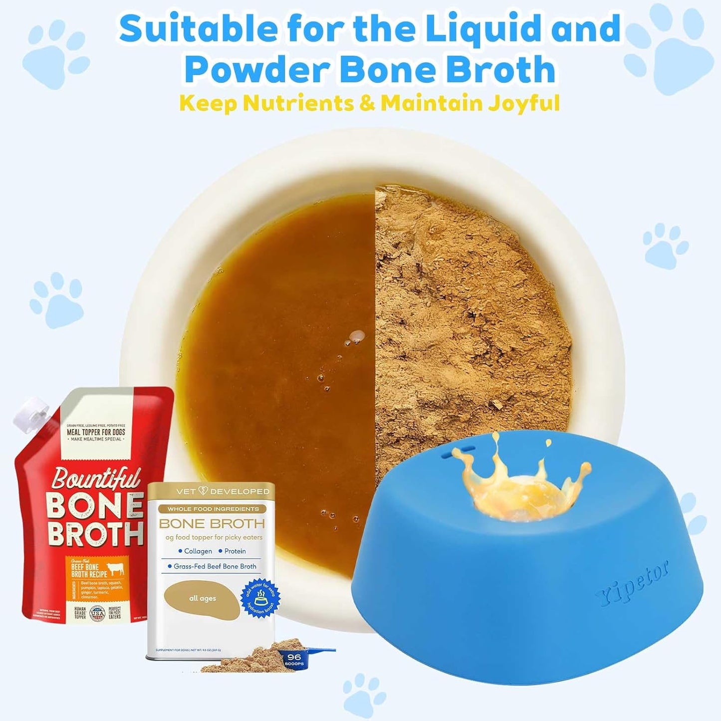Yipetor Slow Feeder Dog Bowls for Liquid Treat